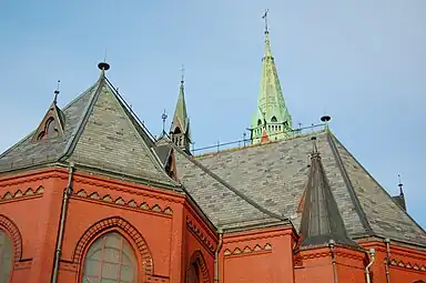 View of roof with tower