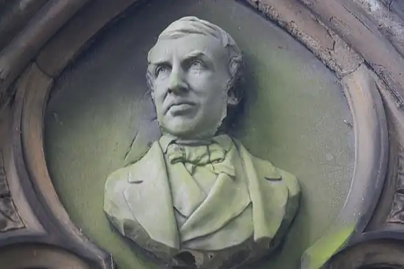 John Hill Burton on his wife's grave in Dean Cemetery, 1881