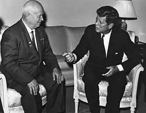 Image 48Soviet leader Nikita Khrushchev (left) with US President John F. Kennedy in Vienna, 3 June 1961 (from Soviet Union)