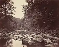 Broadhead’s Creek, Delaware Water Gap, 1863, albumen silver print, 26.1 x 34 cm (10 3/8 × 13 in.) National Gallery of Art, Washington, D.C.