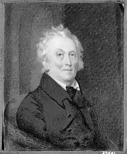 John Trumbull,1840. Miniature on ivory, 3 1/8 x 2 1/2 in. Private collection, Darien, Connecticut