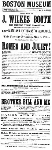 Playbill, 1864