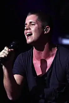 Ruffo performing at One Direction's Up All Night Tour in Sydney, April 2012