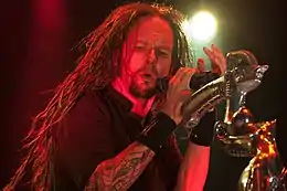 Jonathan Davis performing in 2012