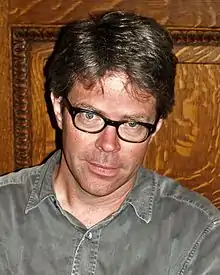 Writer Jonathan Franzen in 2008. Chip Lambert steals $9 from a Cedar Tavern bartender to pay for a cab to Tribeca in The Corrections.