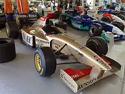 From 1996, Bensons and Hedges sponsored Jordan, This is the Jordan 196 from 1996 season with its golden livery