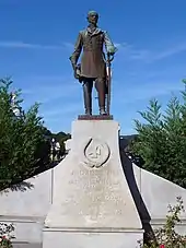 Johnston statue in Dalton, Georgia, where he took command of the Army of Tennessee