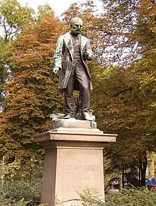 The statue of Josif Pančić in Students Square, Belgrade.