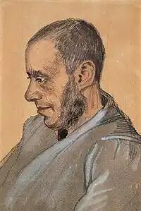 Portrait of Jozef Blok (bookseller), watercolor, 1882, Van Gogh Museum, Amsterdam (F993)