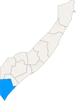 Location in Somalia.