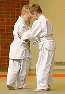 Image 50Two children training in judo techniques  (from Judo)