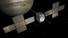 JUICE is an ESA spacecraft to explore three of Jupiter's moons, launched in April 2023.