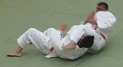 Image 48Juji gatame (十字固, cross lock)(armbar), a kansetsu-waza (from Judo)