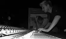 Jukka Backlund in the studio with Sunrise Avenue's Samu Haber