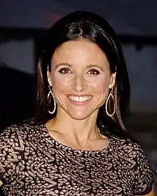 A close-up of Julia Louis-Dreyfus