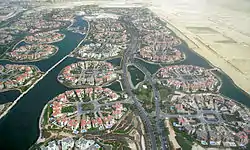 Aerial view of Jumeirah Islands