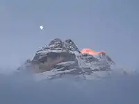 The Jungfrau seen from Gimmelwald