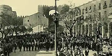 Exploradores of Ávila in their first public exhibition on the occasion of the promise (1913)