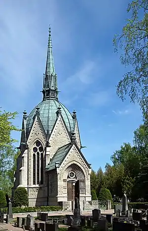 The Juselius Mausoleum lies in Pori, Finland