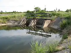 Orjaku channel culvert under the road