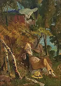 Forest Nymph, Listening to a Flutist