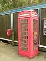 K6 telephone box and GR post box.