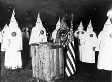 Photograph of a KKK rally in Chicago, c. 1920