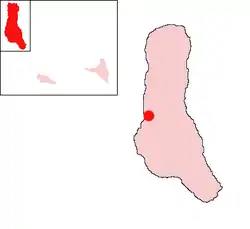 Location of N'Tsoudjini on the island of Grande Comore