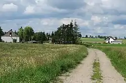 Street of Kozianka village, Ilawa, Poland