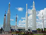 KSCenter Visitors Center rocket garden