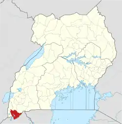 District location in Uganda