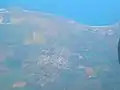 Aerial view of Kadina (centre, inland), looking west toward Spencer Gulf