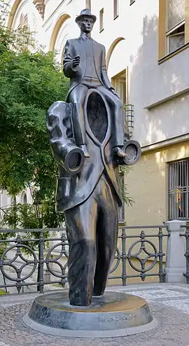 Franz Kafka - statue in Prague