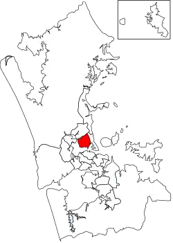 Location of Kaipātiki Local Board