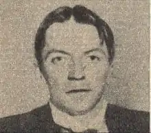 Photo of Kaj Munk published inthe De Wervelwind, February 1944