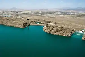 The Kajaki Dam, located northeast of Kajaki village