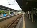 A view of the platforms. Note the second platform, to the extreme left, is labeled platform 3.