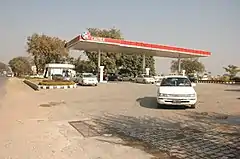 A petrol pump in Karkrali