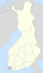 Location of Kakskerta in Finland