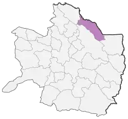 Location of Kalat County in Razavi Khorasan province