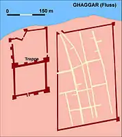 Kalibangan Fortification wall and square bastions, Rajasthan, India, 2500 BCE.