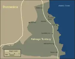 Location of the Kalinago Territory