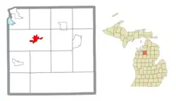 Location within Kalkaska County