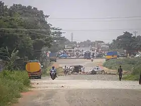 View of Kallumthazham Junction from Kollam Bypass