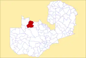 District location in Zambia