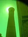 Kalyan Minaret that rises above the Bukhara city in the form of a huge vertical pillar.