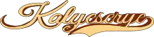 A golden, calligraphic depiction of the show's title.