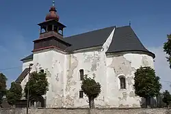 Large romanesque church in Kameňany