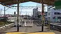 The view from the up (Ikebukuro) end of the platform in December 2015 after the demolishment of the former toilet block