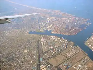 Port of Kashima with Kamisu in the foreground